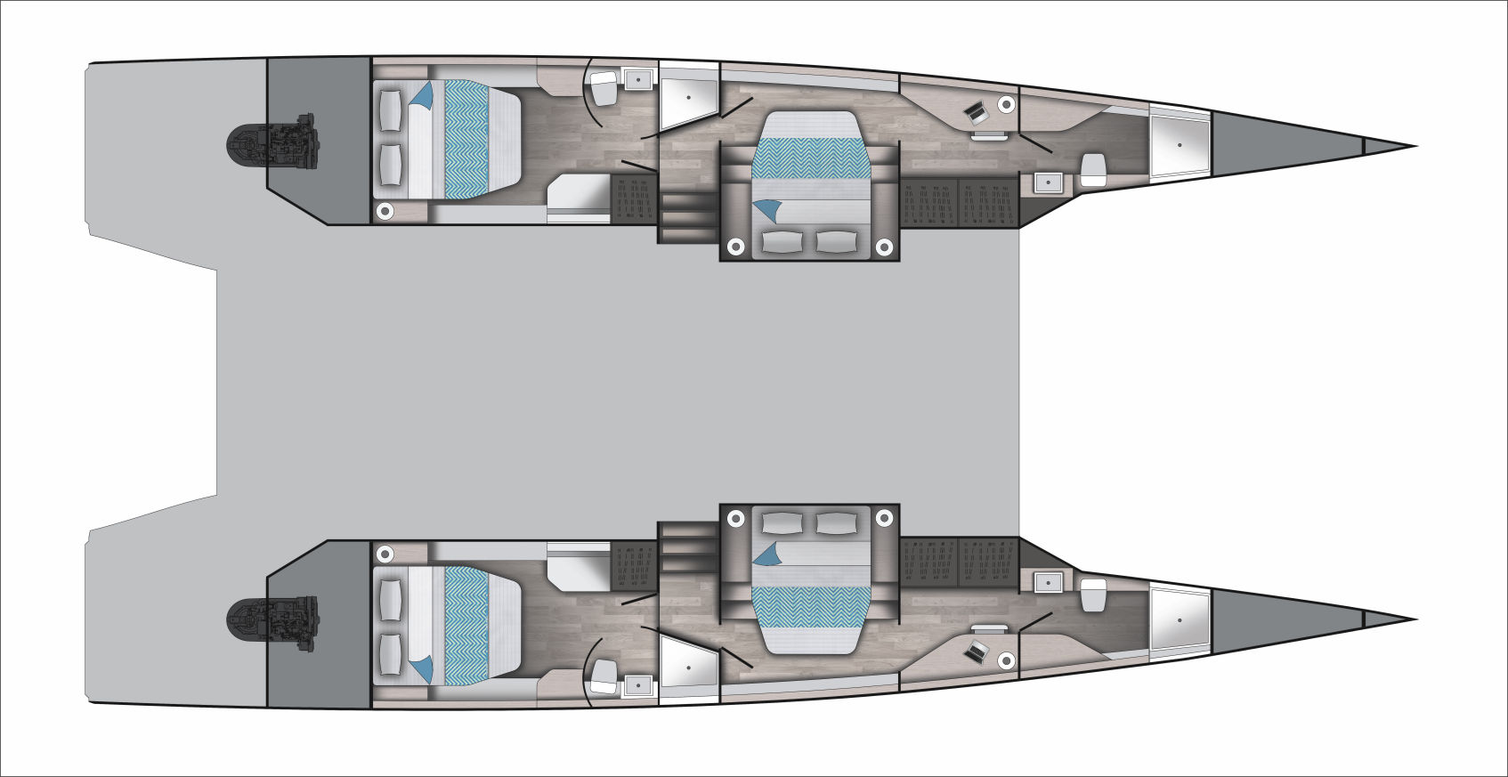 McConaghy 60 Multihull Catamaran Layout