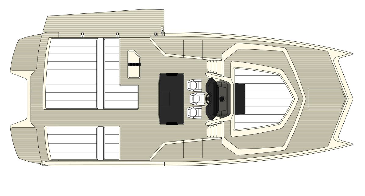Sunreef Yachts 40 Power Catamaran Layout2