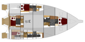 LEEN 56 Power Trimaran Layout - Aeroyacht Multihull Specialists